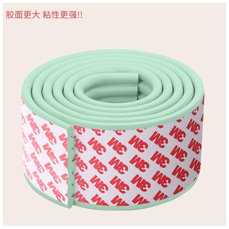 防撞条加厚加宽儿童防撞角磕碰宝宝家用桌边墙角婴儿保护墙贴软包|免贴L型-枣白色 2米防撞条+4个免贴角