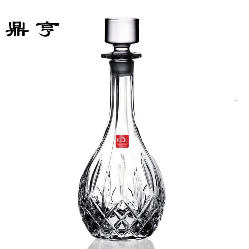 鼎亨意大利原装进口水晶玻璃红酒 酒樽 醒酒器 酒具酒壶带盖