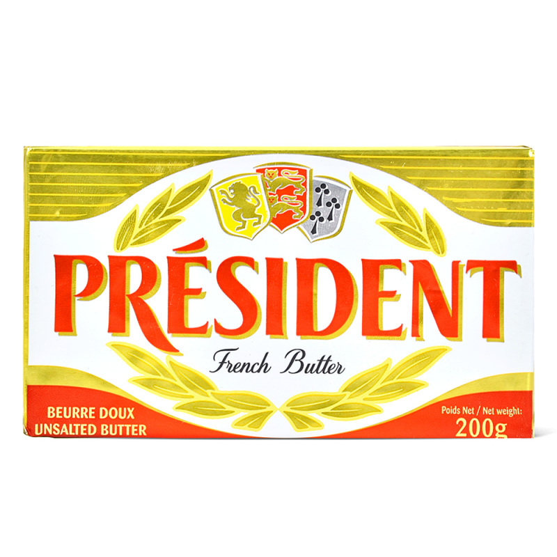 法国总统(President)发酵型动物淡味黄油块200g