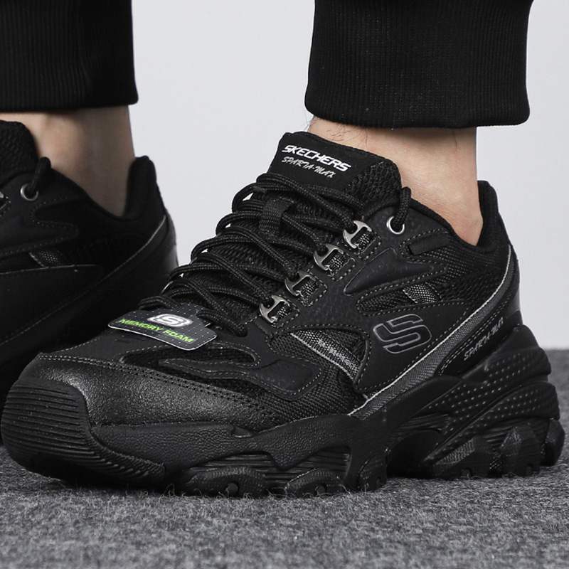Skechers/斯凯奇男鞋新款厚底轻质缓震运动休闲鞋237121-BBK ZP高清大图