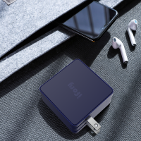 安福瑞(iFory)双口USB TypeC插头 墙充充电器 PD63W快充充电头支持苹果12 海军蓝色