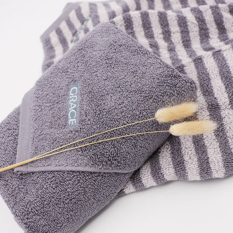 苏宁 上企优品 洁丽雅毛巾 单位120g/条 灰色系列 74*34cm 起订量2条 偏远地区不发货高清大图