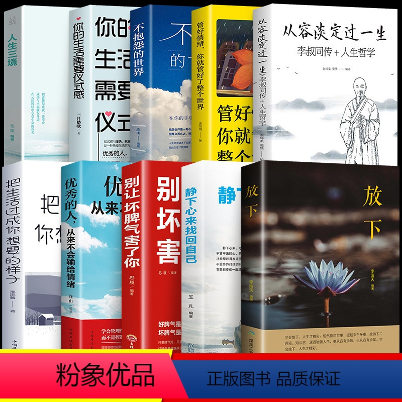 [正版]全10册 放下书籍人生没有什么不可以放下断舍离静修心修身养性的书籍 打开心智心灵修养活在当下人生三境心态决定人