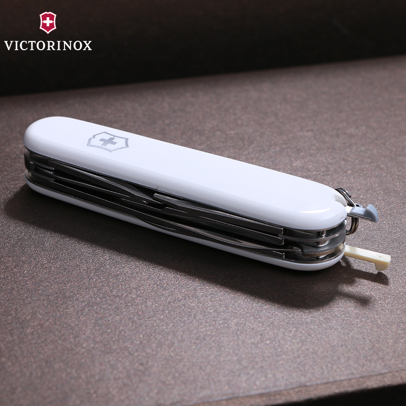 维氏(Victorinox)瑞士军刀原装正品91mm白色攀登者多功能折叠刀1.3703.7