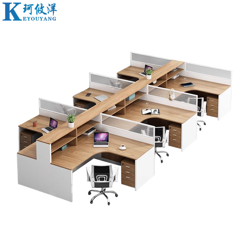 珂攸洋屏风工位桌椅组合高清大图