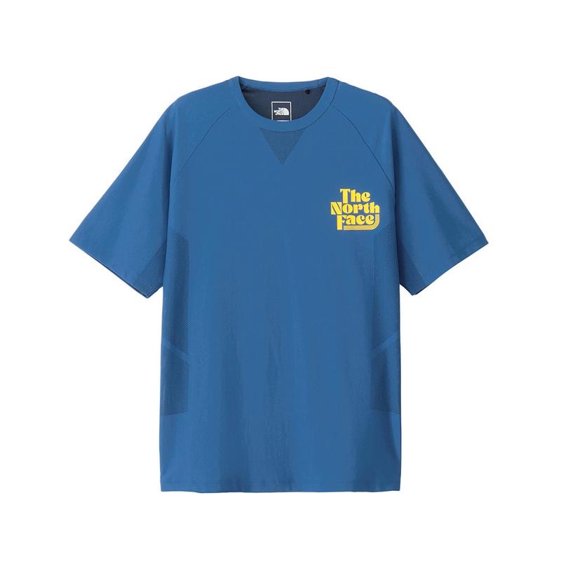 THE NORTH FACE/北面男士短袖螺旋拼接速干T恤透气跑步运动上衣