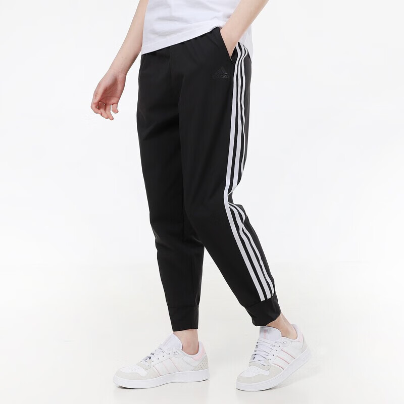 阿迪达斯(adidas) 女裤2023春夏新款显瘦收腿小脚裤修身舒适休闲长裤 GP0642/黑色