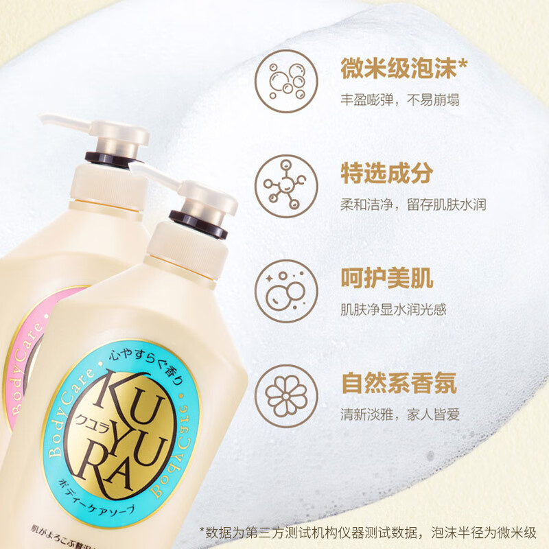 可悠然(KUYURA)香氛美肌沐浴露恬静清香550ml+欣怡幽香550ml滋润保湿清爽高清大图