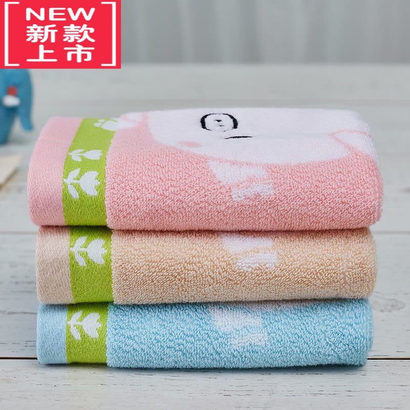 可莉允儿童毛巾卡通可爱柔软吸水方巾小孩男女学生擦脸洗面巾图片