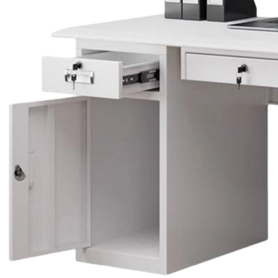 豫龙都钢制办公桌1.6m张高清大图