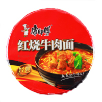 康师傅红烧牛肉106g*12桶 整箱方便面 桶面泡面批发