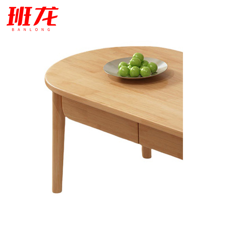 班龙实木茶几120*60*45cm原木色张高清大图