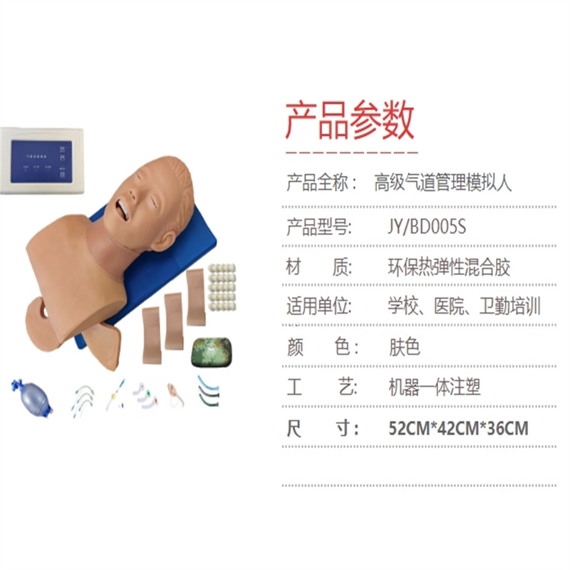 佳悦科教通高级气道管理模拟人气管插管训练模型环甲膜穿刺训练模型JY/BD005S高清大图