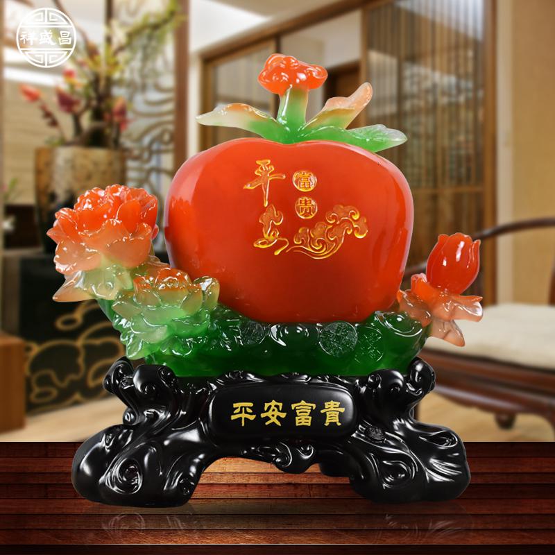 美帮汇苹果摆件创意家居饰品客厅玄关隔断酒柜物工艺装饰品生日高清大图