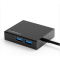 联想(Lenovo)Type-C扩展坞 转千兆网口转换 USB3.0分线器HUB笔记本扩展坞带供电 C130 黑色