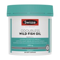 Swisse 野生天然深海鱼油软胶囊 1000mg 200粒 1瓶装 无腥味高浓度鱼油/深海鱼油调解三高 澳洲进口