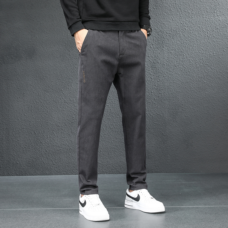 骄克雄狮jankeleone休闲裤秋季中青年商务男士小直筒宽松工装西裤长