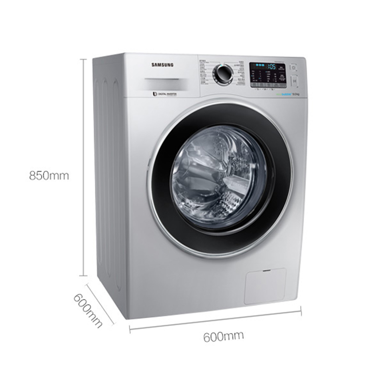三星(SAMSUNG)WW90J5410GS/SC 9公斤智能变频电机 时尚外观 节能省电 家用大容量全自动滚筒洗衣机
