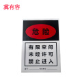 有限空间警示标识贴