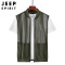 JEEP SPIRIT马甲男户外轻薄摄影背心夏天多口袋钓鱼网眼马甲7075