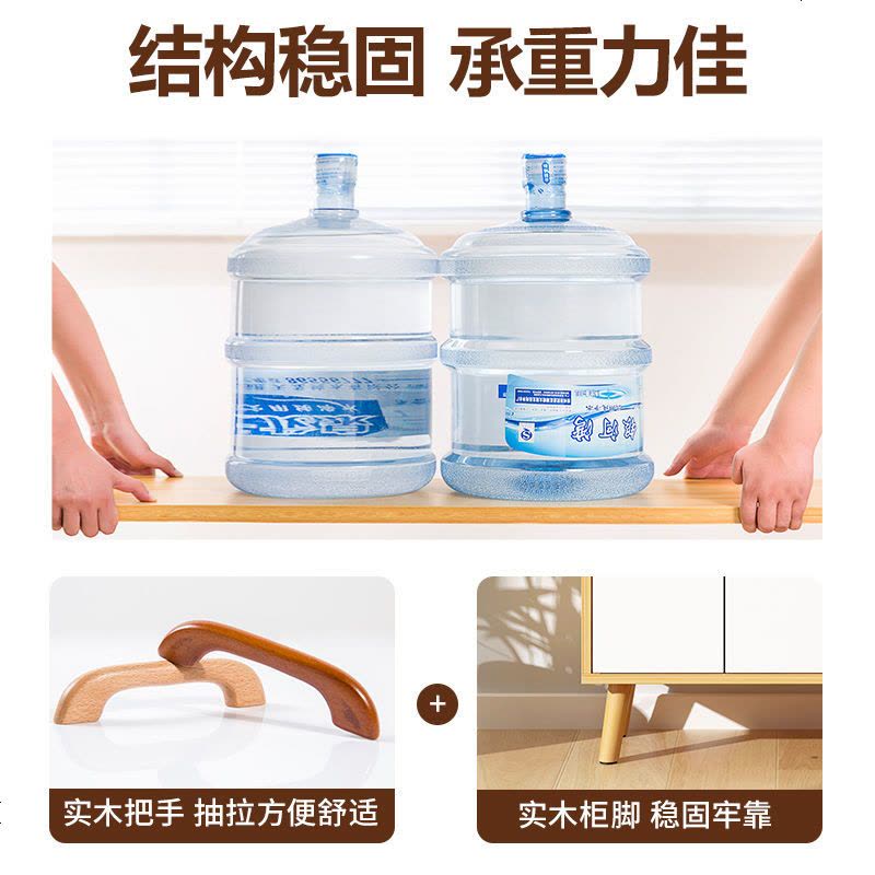 鞋柜简约现代厅柜简易经济型省空间口鞋柜组装储物柜鞋架家用 C款140CM原野橡木色+实木脚图片