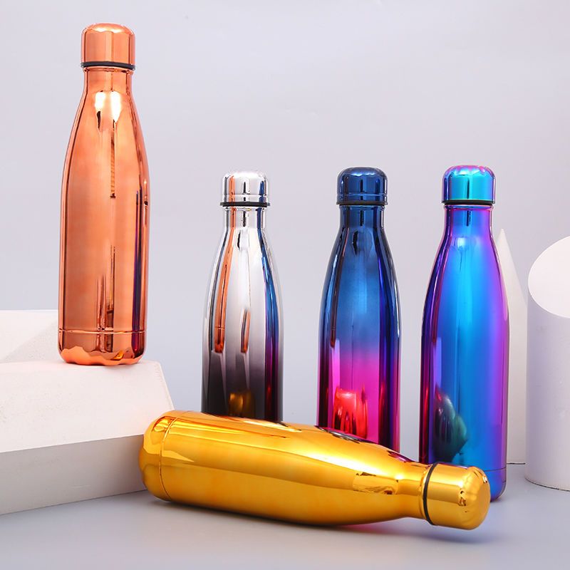 500ml304不锈钢运动水壶可乐瓶保温杯木纹创意保龄球水杯代发J9