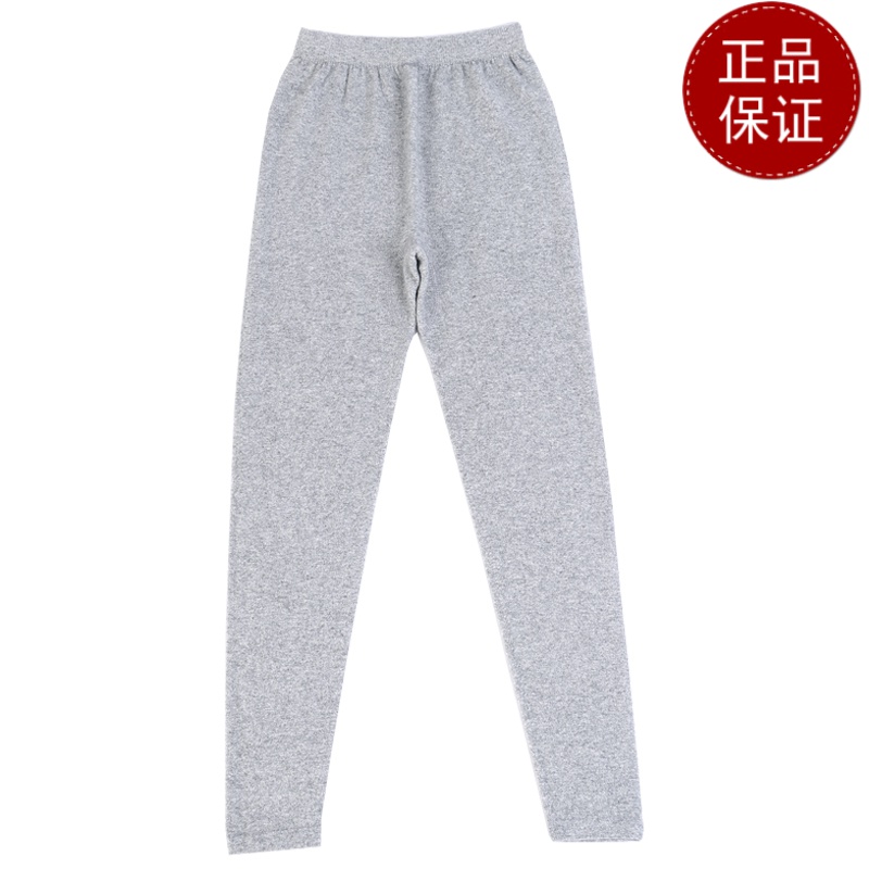 免费试穿 100%纯羊毛绒裤男春秋季薄款保暖羊绒裤女士打底内穿羊毛裤秋装针织上衣服打底衫秋季内搭大码显瘦洋气打底裤女高清大图
