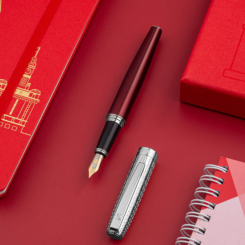 英雄hero钢笔荣耀382plus中国红礼盒装套装成人男士女学生生日礼物