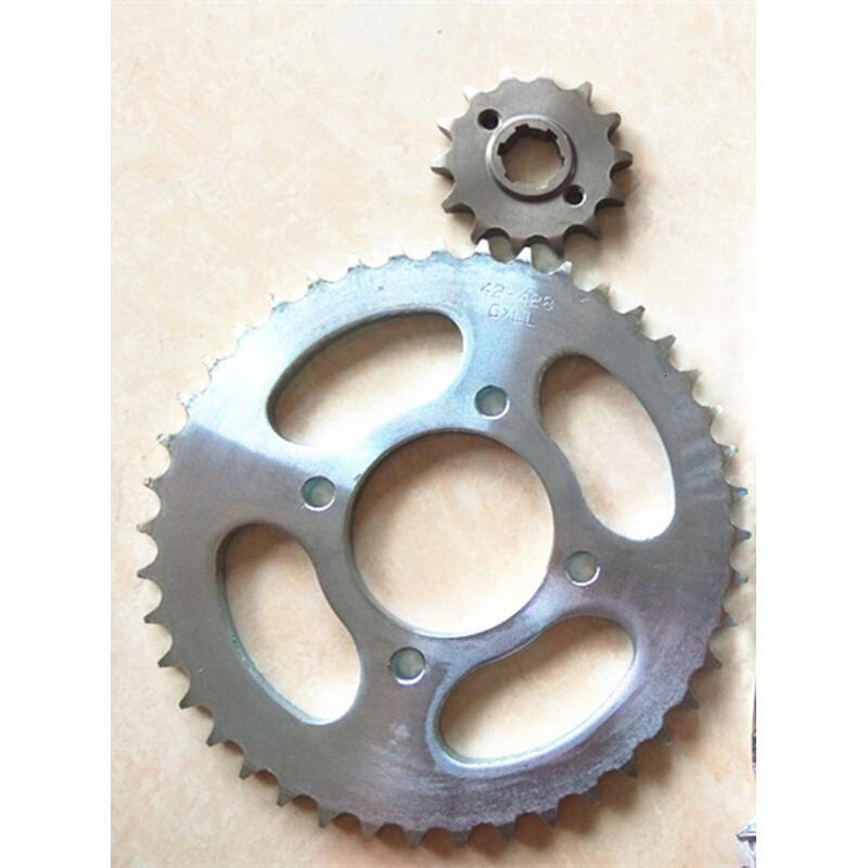 适用适用轻骑铃木摩托车套链 骏威GSX125链盘 QS125-3ABCEFGH链轮牙盘 原厂款套链