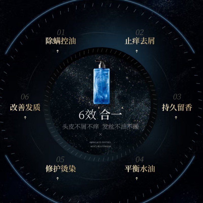 和风雨(Hefengyu)植萃氨基酸鎏金 洗发水500g(单位:瓶)高清大图