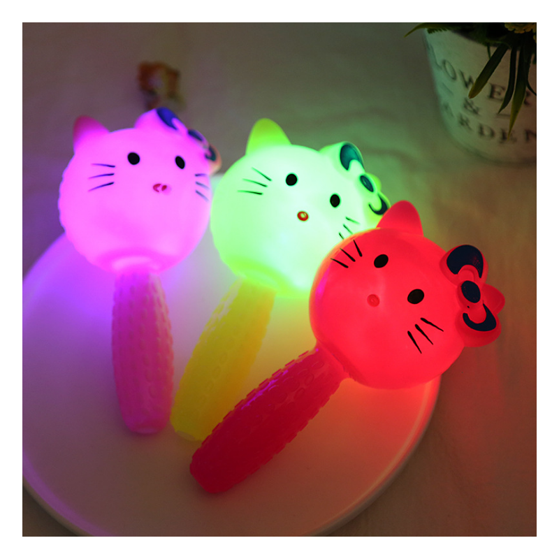 发光玩具发光捏捏乐捏捏叫发光猫咪闪光玩具发光小猫玩具