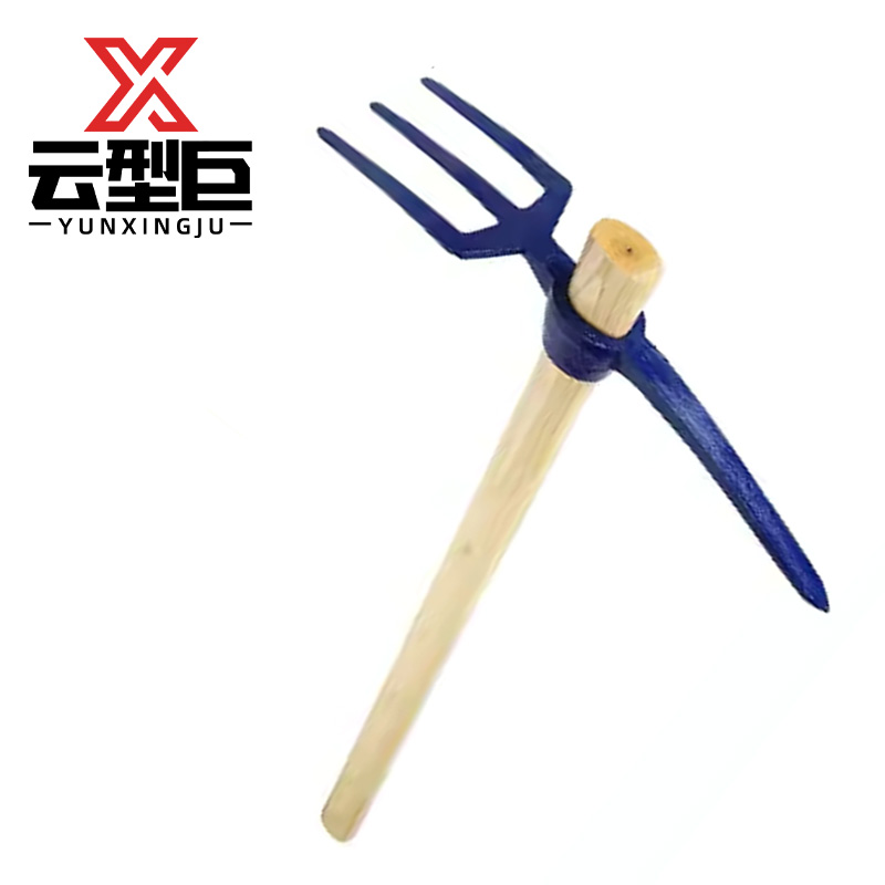 云型巨 农用耙牛耳耙 三齿一尖带柄 把高清大图