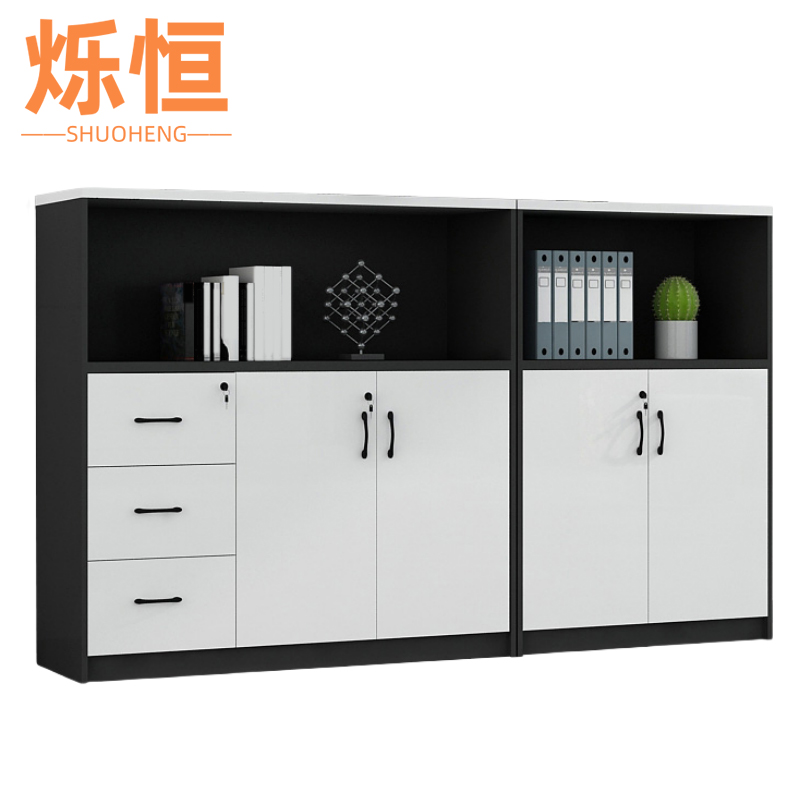 烁恒储物柜4门3抽台高清大图