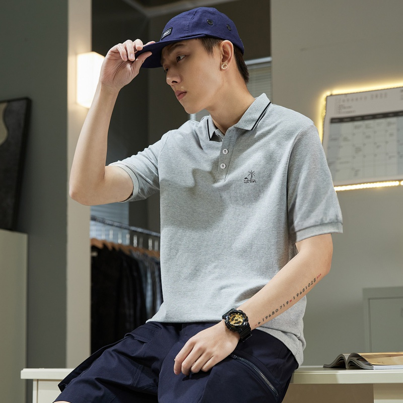[1.5折价41元]唐狮 polo衫男男式T恤POLO衫短袖POLO衫绣花短袖POLO