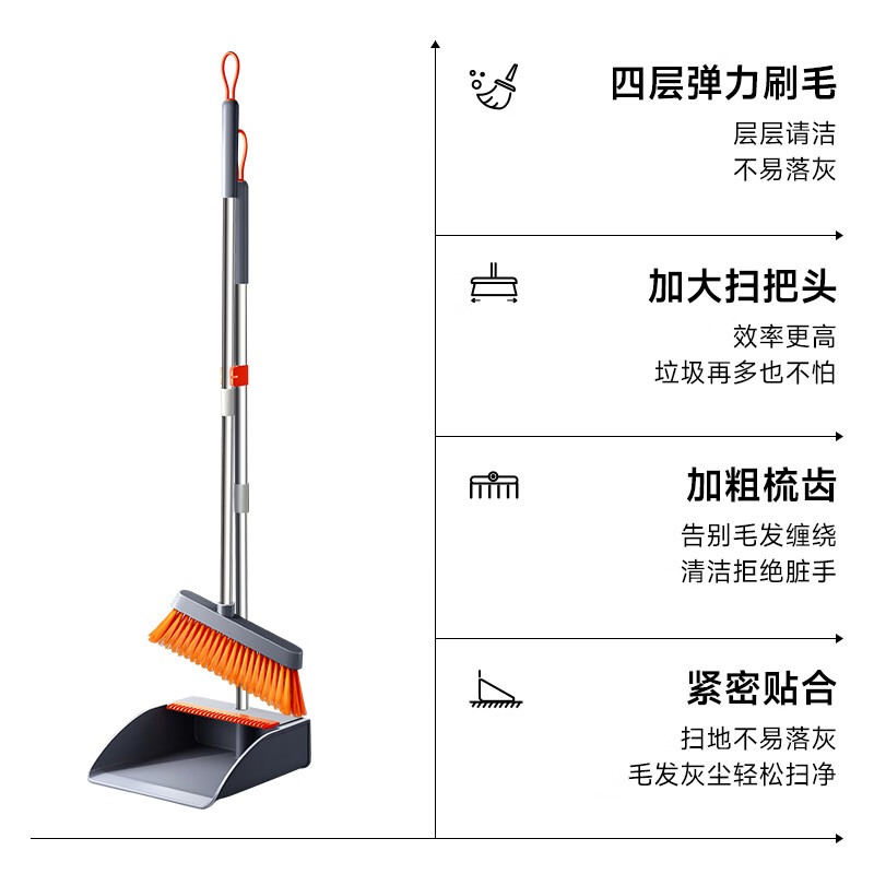 五月花WYH-S115时尚扫把簸箕套装防风带梳齿型(单位:套)