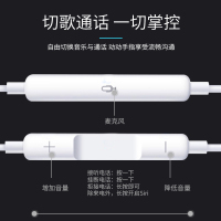 [苏宁宜品]入耳式耳机适用oppo手机苹果6华为通用k歌有线半耳塞小米r9plus学习耳机