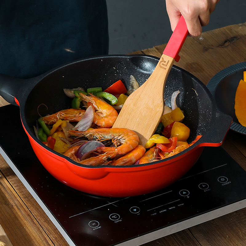 英麦斯 迪奥999红煎炒锅 YGSZ202128 28cm高清大图