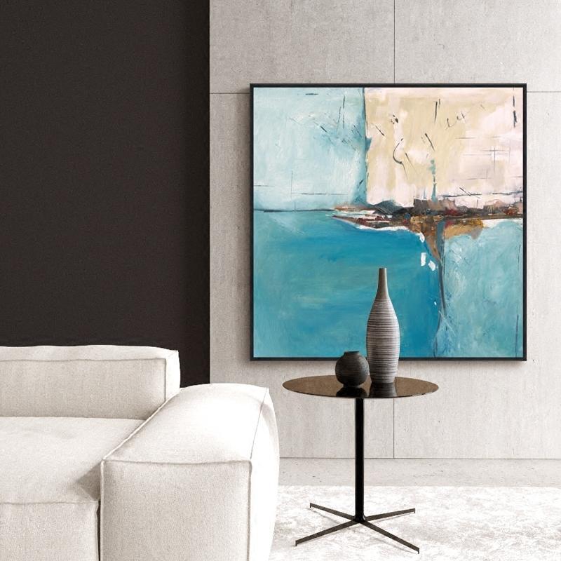 北欧简约抽象装饰画沙后面的挂画玄关油画个性创意现代艺术壁画