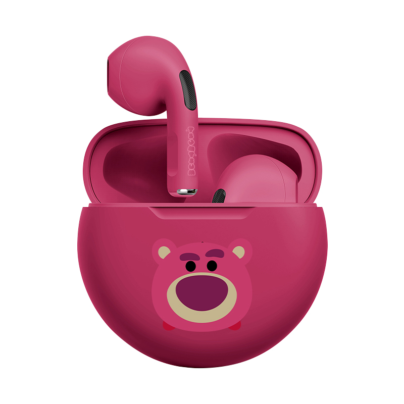 迪士尼正版草莓熊无线蓝牙耳机高颜值耳挂式女学生款华为苹果通用