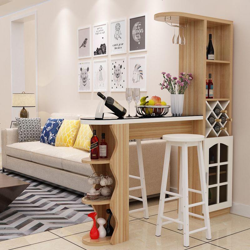 家用吧台桌家用酒柜组合玄关柜隔断柜客厅小吧台转角靠墙吧台酒柜
