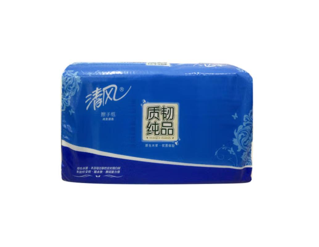 清风/KYFEN 擦手纸 B915A 一层三折200张225*230mm 白色