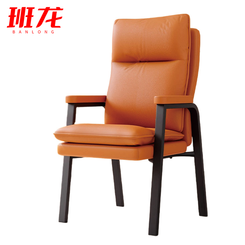 班龙靠背椅子橙色把高清大图