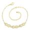 A040-A Women 18K yellow gold anklet jewelry 镀黄金色女脚链潮
