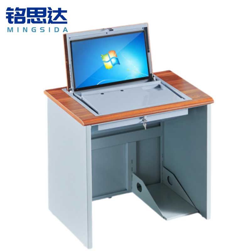 铭思达翻转电脑桌单人位张高清大图