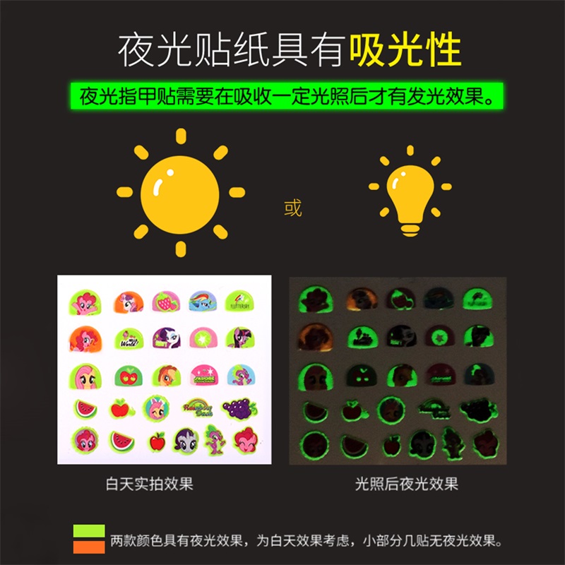 儿童小马宝莉冰雪奇缘防水指甲贴纸玩具爱莎公主卡通贴画美甲3750高清大图