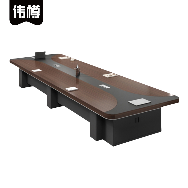 伟樽木质会议桌160*80*75cm张高清大图