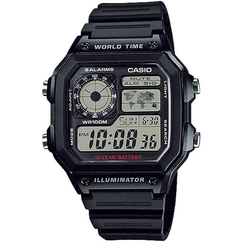 CASIO 卡西欧男士全黑金属腕表 航空仪表设计 气压防水时尚表款
