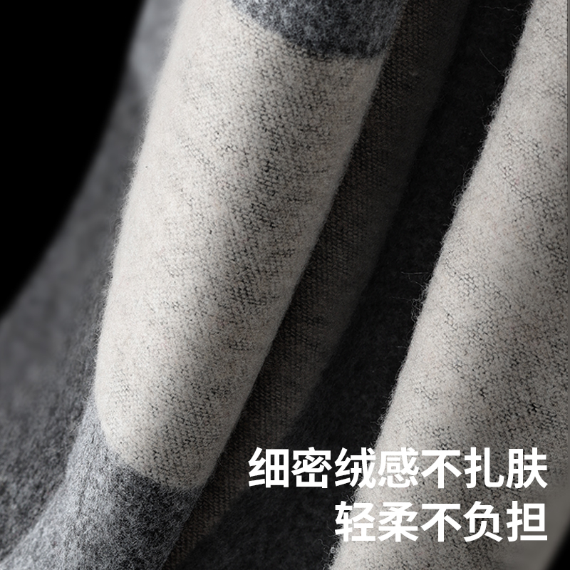 啄木鸟围巾男秋冬季2024新款保暖韩版百搭男士高档护颈围脖脖套啄高清大图