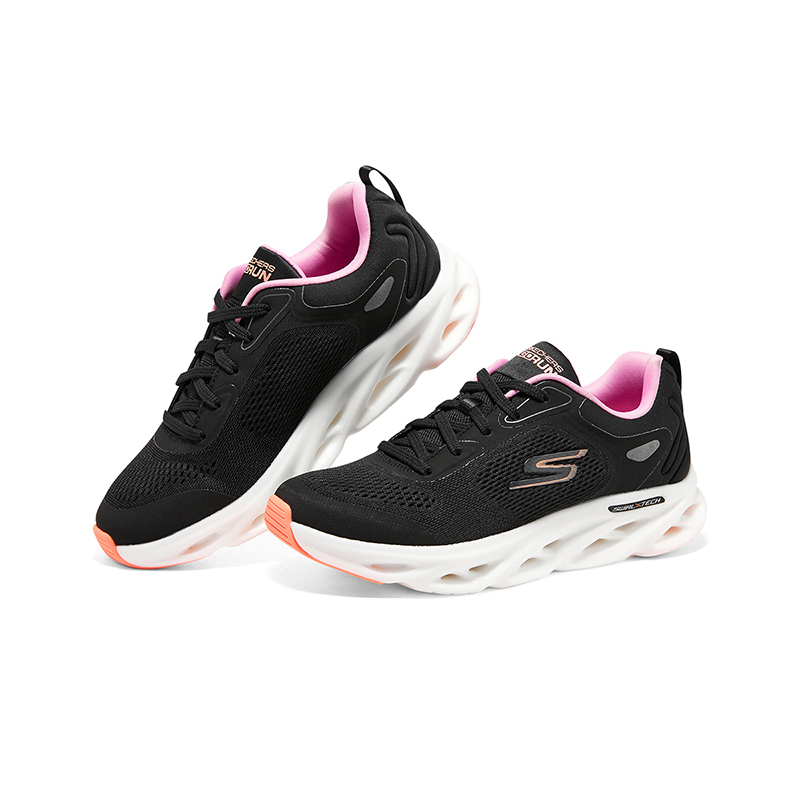 skechers斯凯奇2023女子运动休闲百搭耐磨透气跑步鞋129496bkpk
