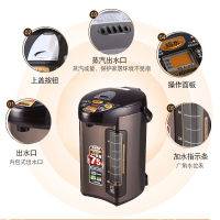 象印(ZO JIRUSHI)电热水壶日本原装进口VE真空保温省电除氯断电给水家用电热水瓶DNH40C 4L 棕色